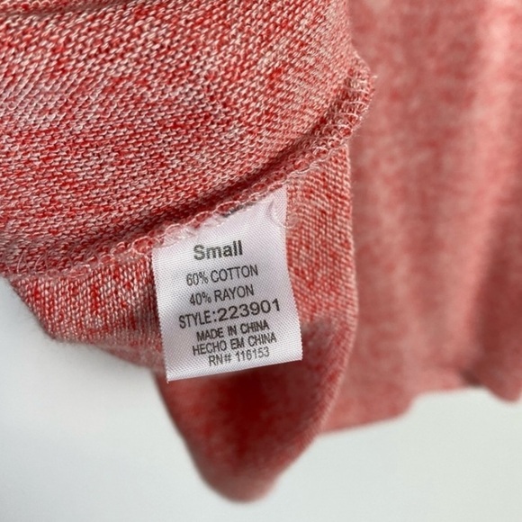 NEW Poof Women V Neck Long Sleeve Twist Knot Cotton Basic Blouse Top Size S - Picture 9 of 10